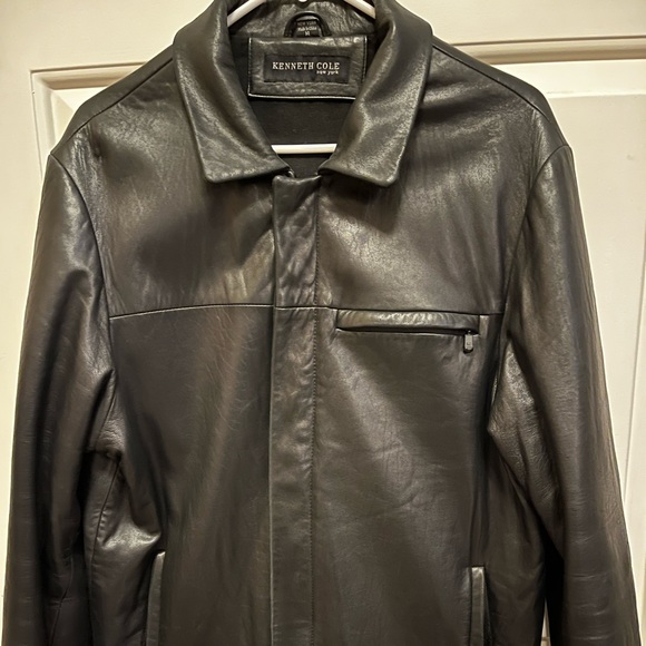 Kenneth Cole leather coat  Size medium. Perfect condition. - Picture 1 of 5